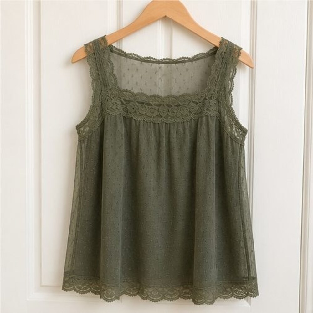 Olive Wrap Blouse